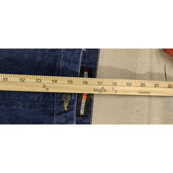 Wrangler Mens Jeans Dark Wash Denim Button Straight Leg Relaxed Fit Blue 48X32 - Picture 10 of 12